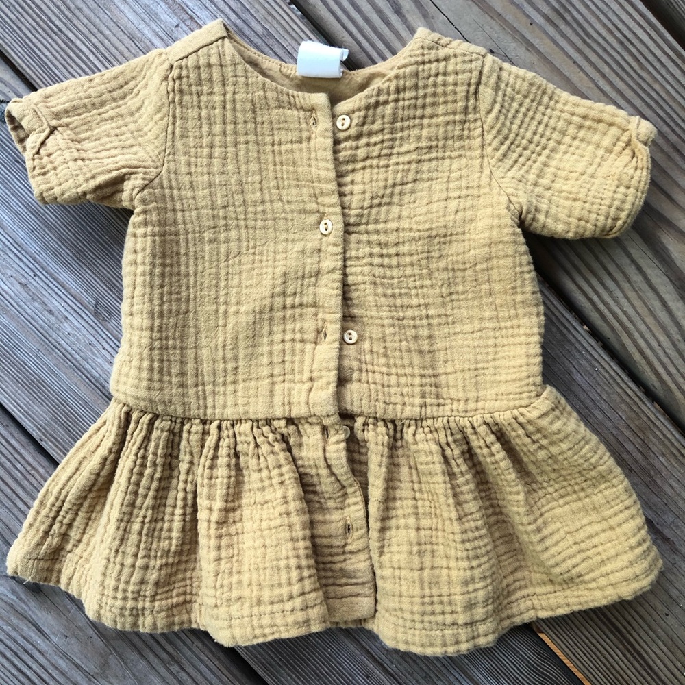 H&M mustard dress (2-4 mo)